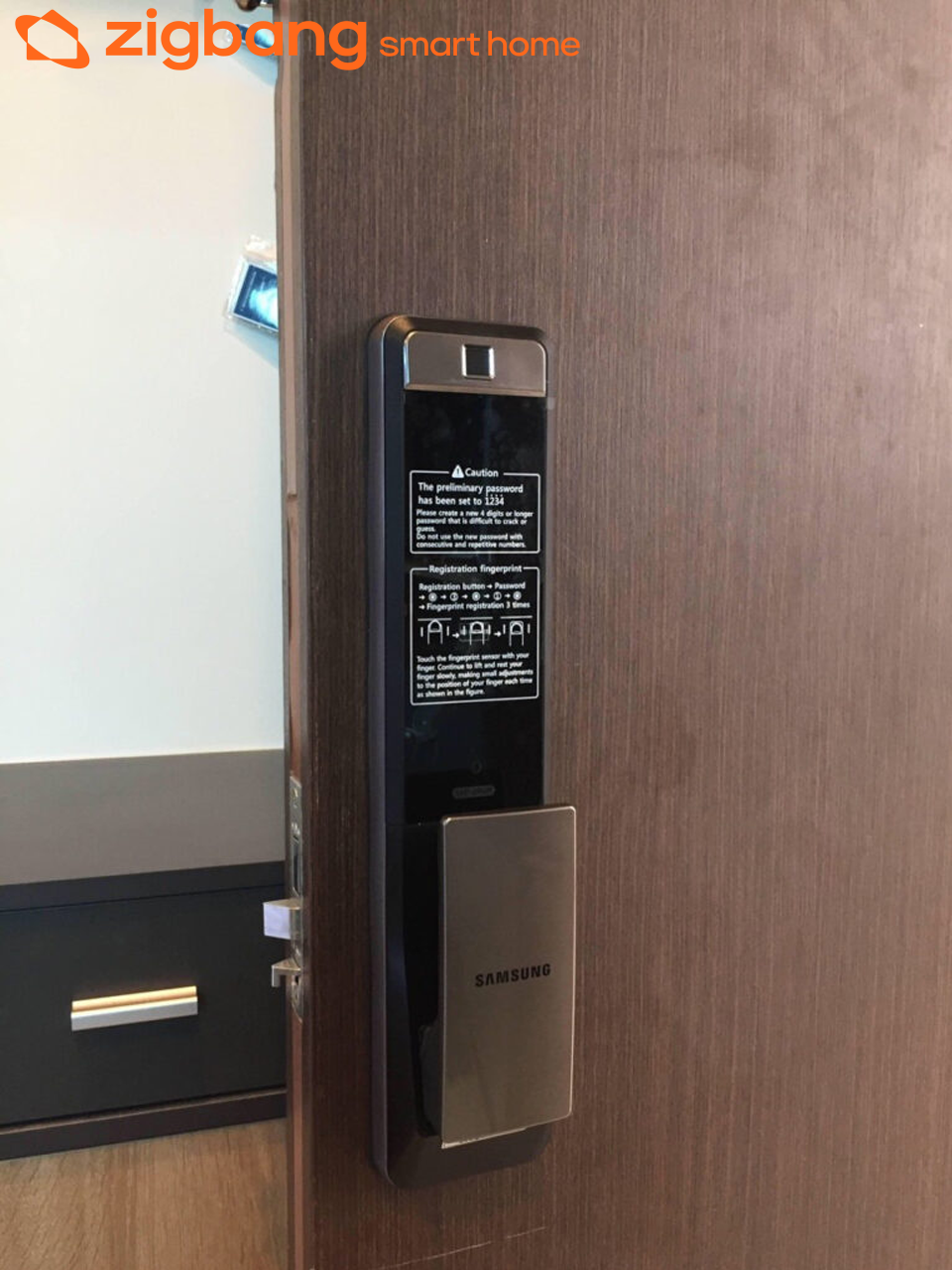 Hinh anh lap dat khoa van tay Zigbang samsung 609 4