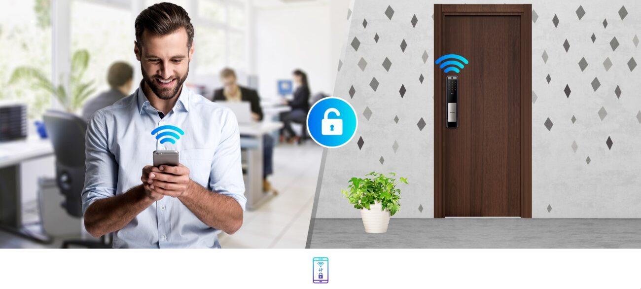 Khoá điện tử là gì? Khoá điện tử hoạt động như thế nào? 3 SHP DP609 Khoa cua mo tu xa bang wifi