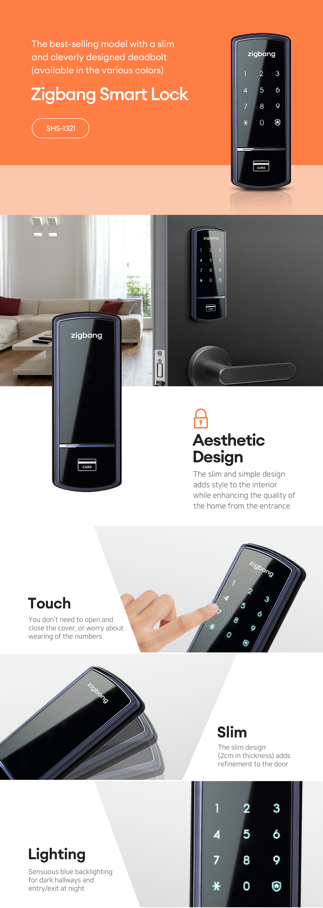 Khóa điện tử ZIGBANG SHS-1321XAK/ZE