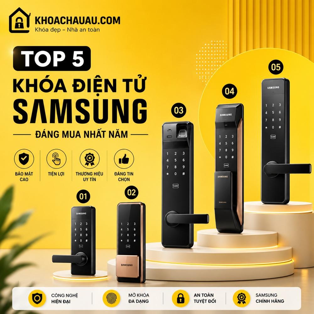 Top 5 Khóa Điện Tử Samsung Đáng Mua Nhất Năm